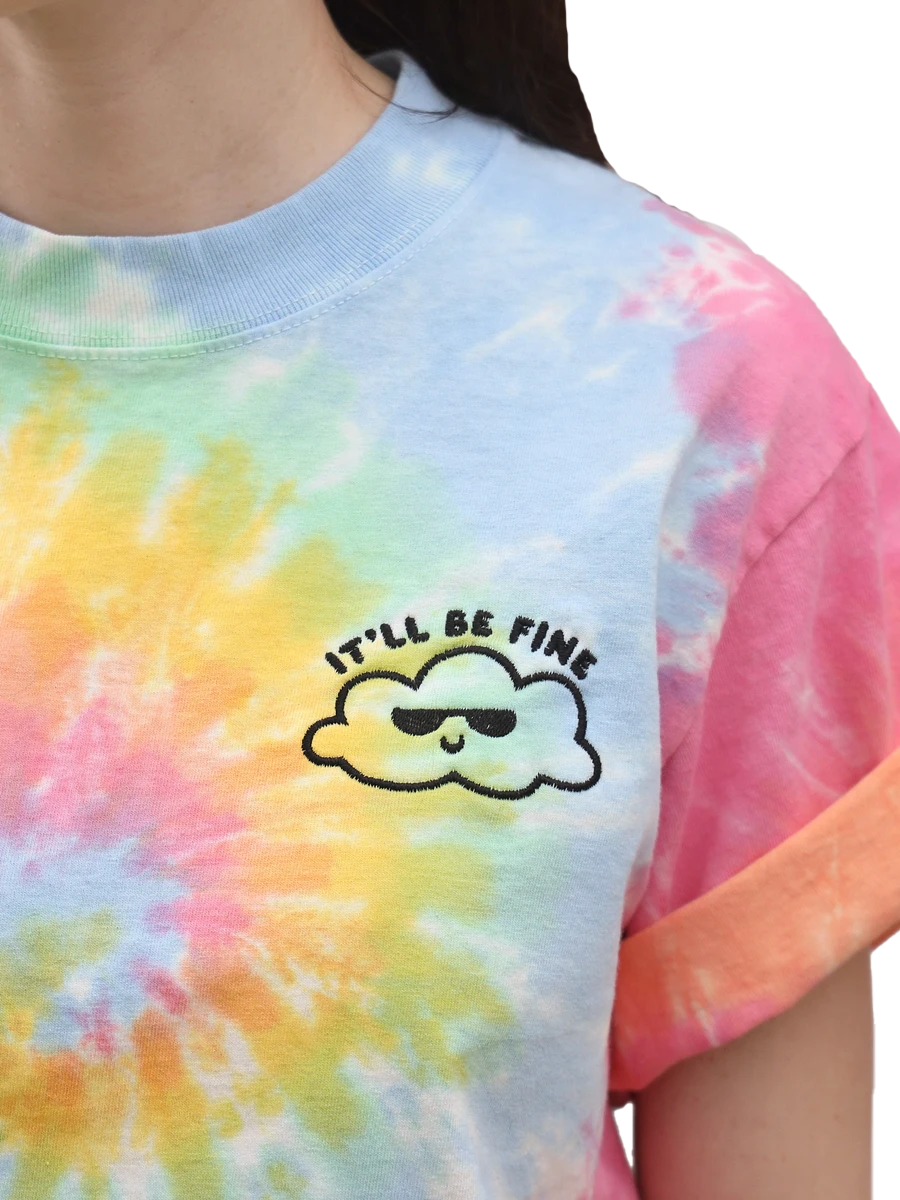 It'll Be Fine Tie Dye Tee - pastel (embroidered) | Shop Evan