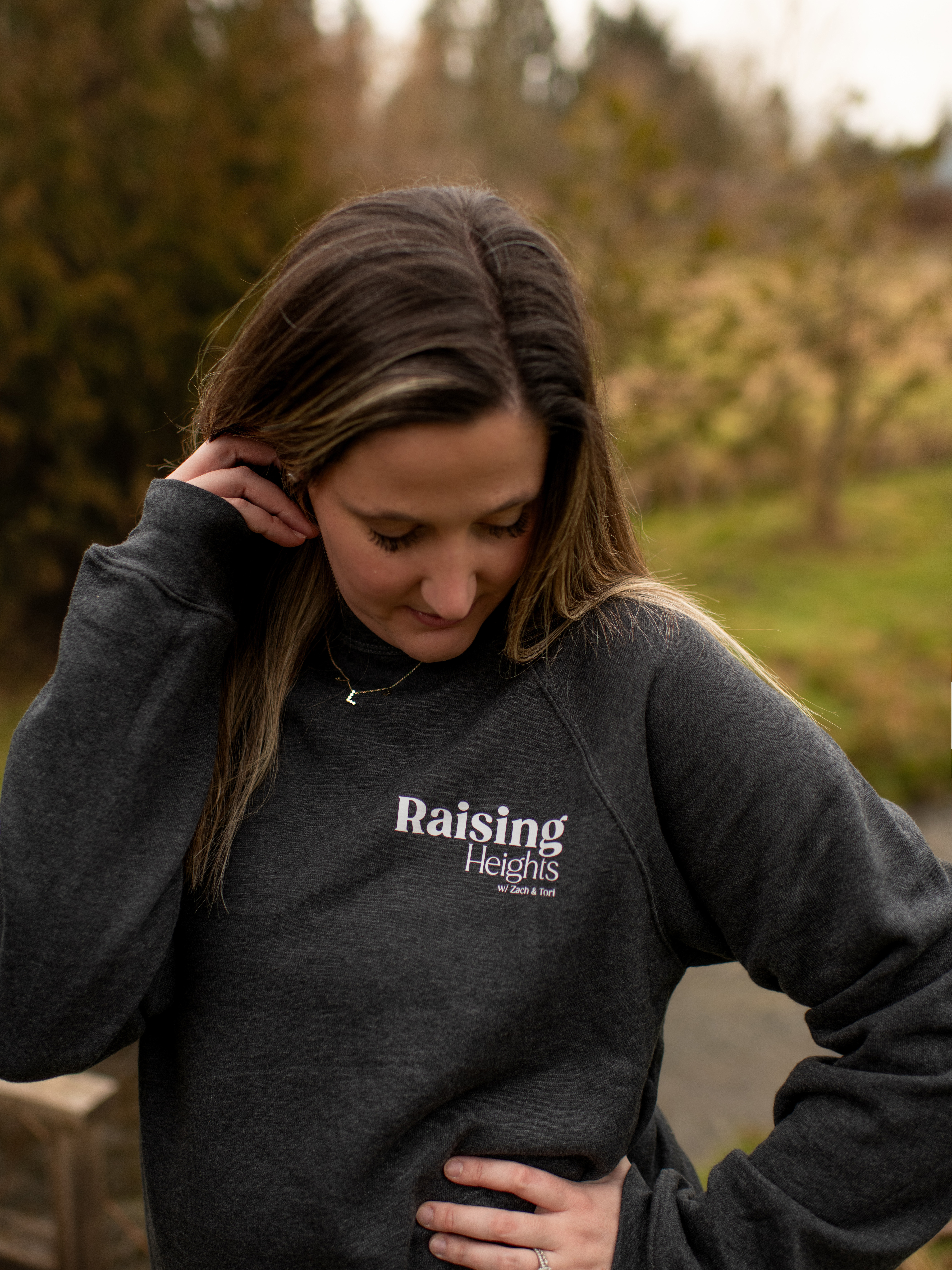 Raising Heights logo Unisex Raglan Sweatshirt | Raising Heights