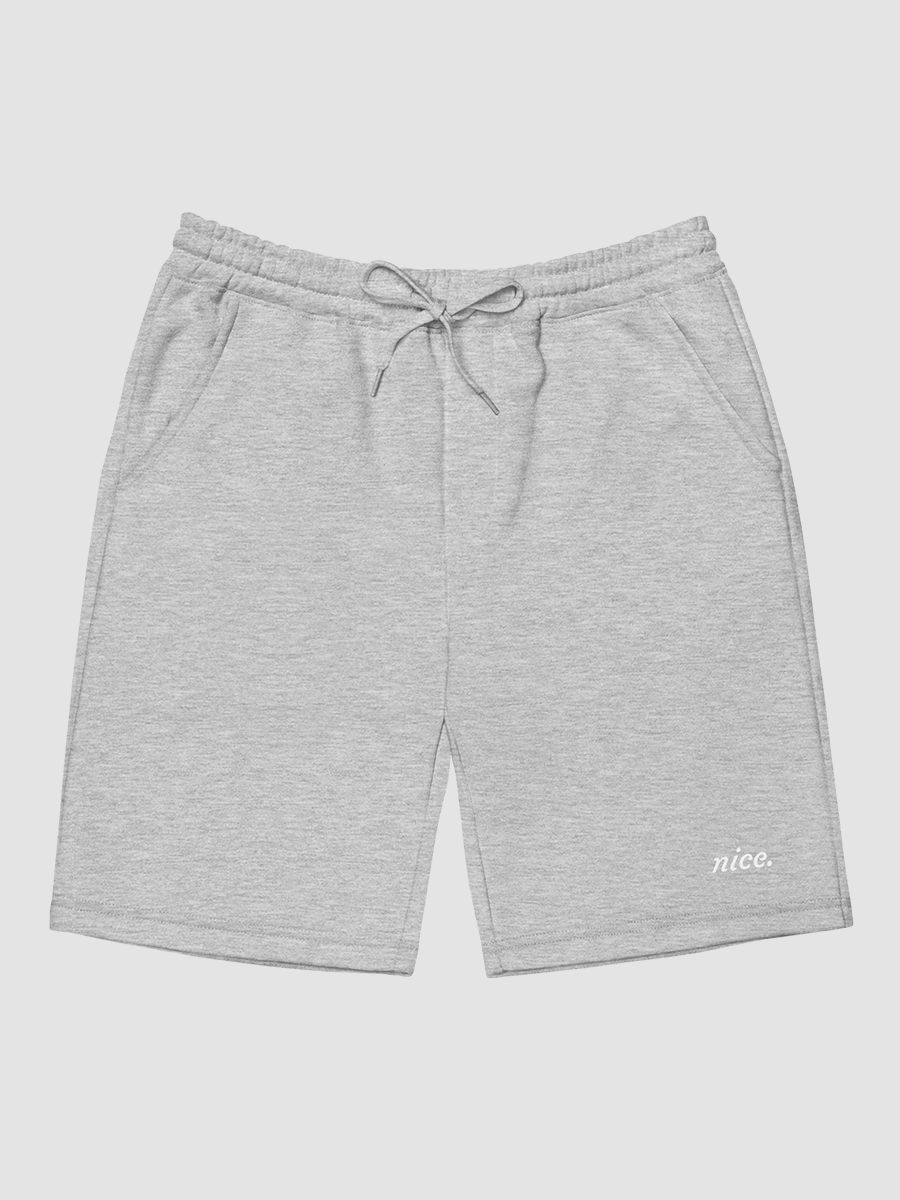 Nice. Sweatshorts (White on Grey) | Nice. Clothes by Bucks