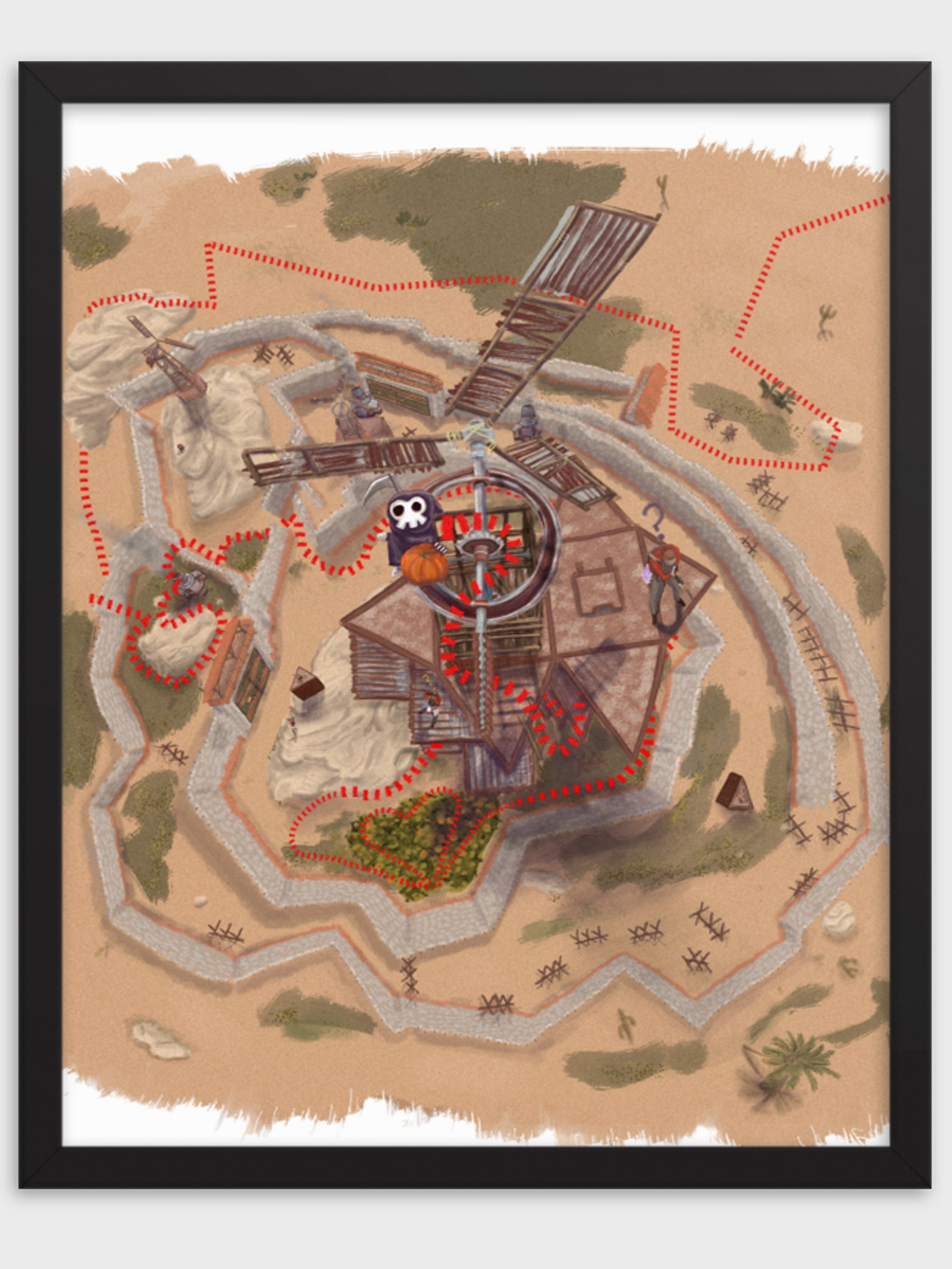 treasure map poster framed