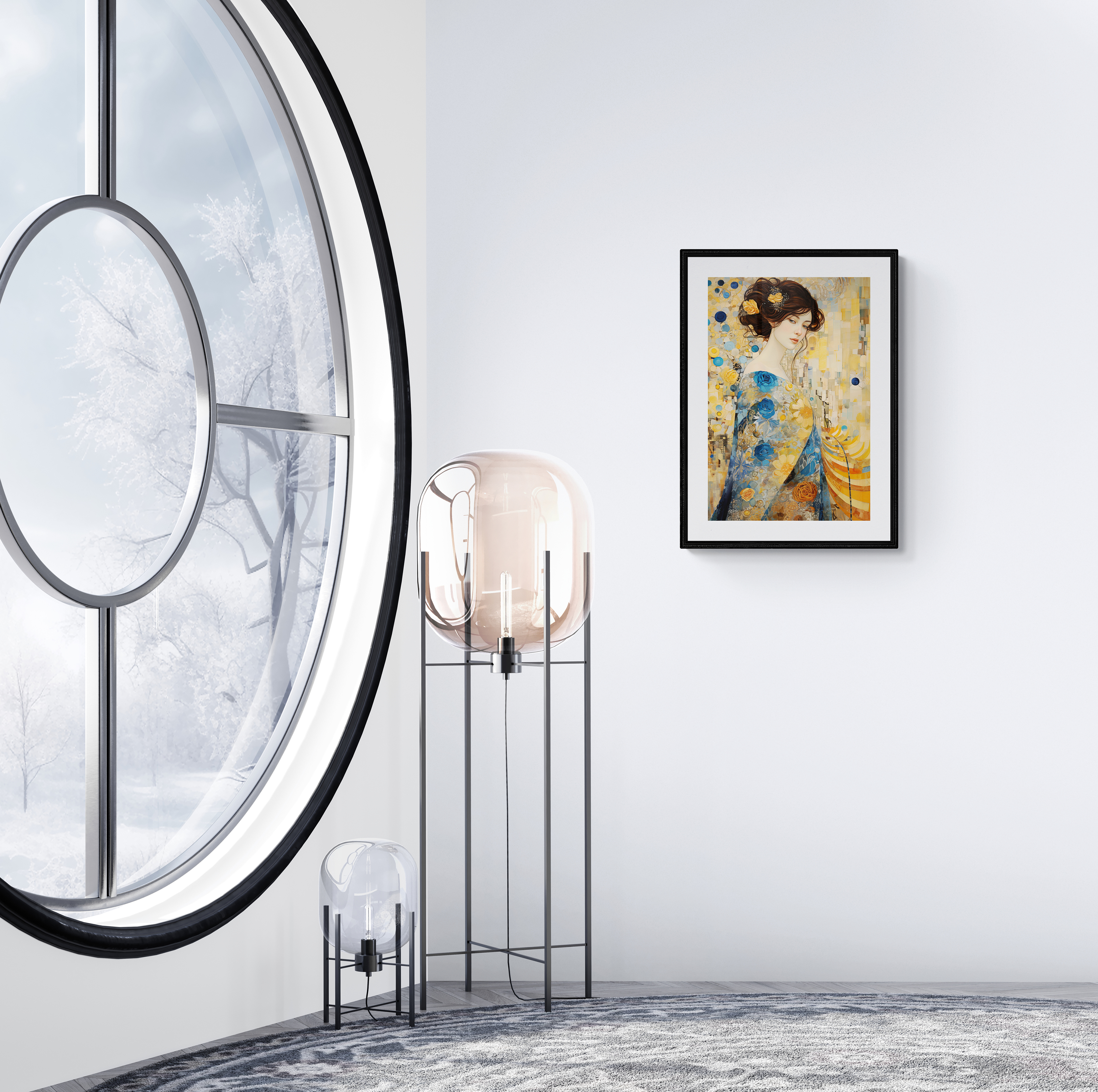 Instant Download Elegant Lady (Gustav Klimt Inspired) | Art
