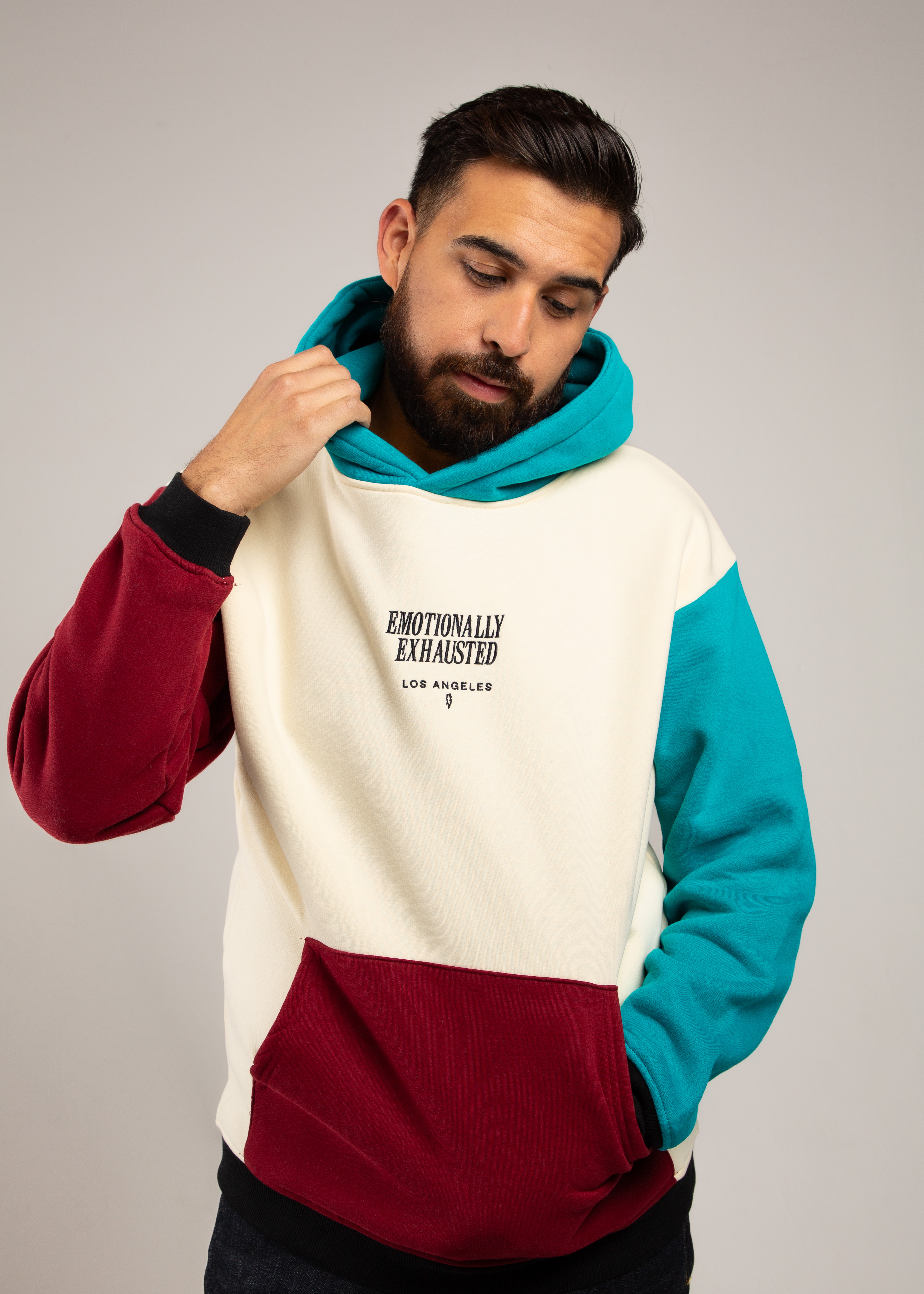 Emotionally Exhausted Color Block Hoodie | Beautiful Bastard