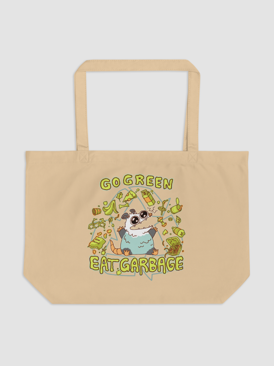 Go Green Eat Garbage! Double sided Tote