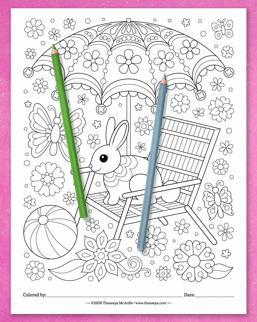 Whimsical Worlds Coloring Pages | Thaneeya