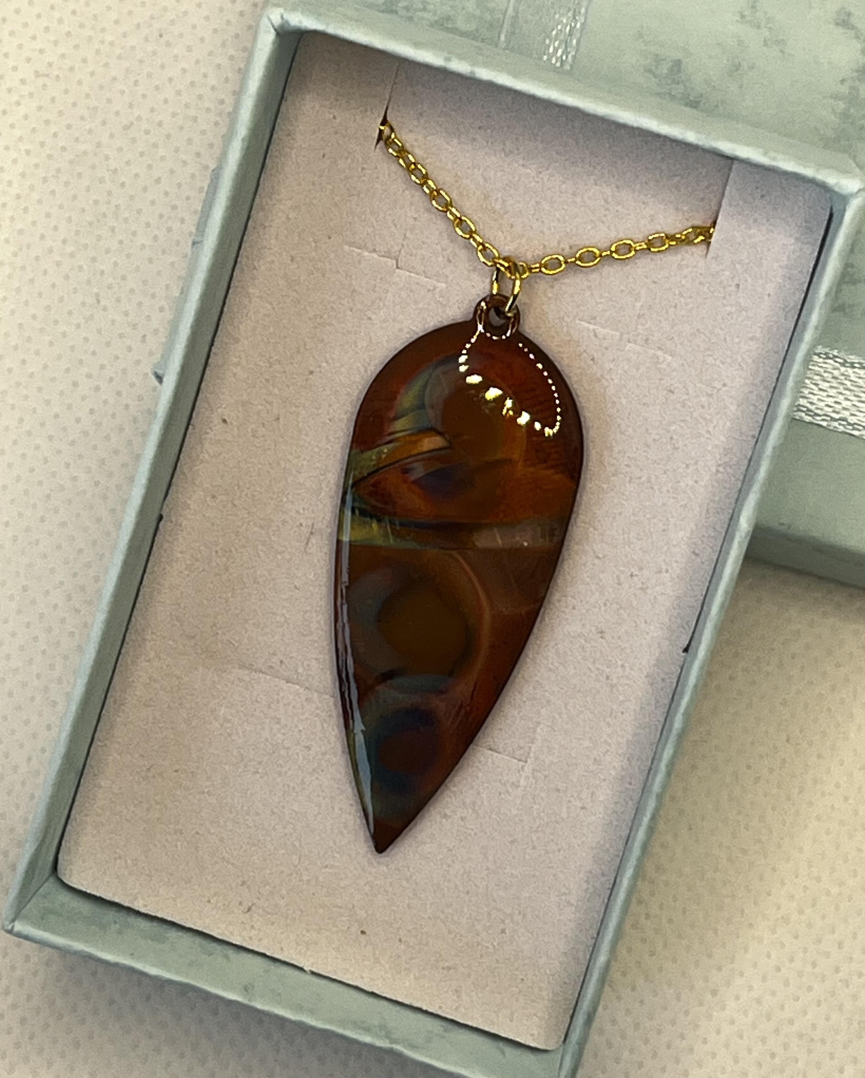 Sterling Silver Capricorn Pendant Necklace with Enamel