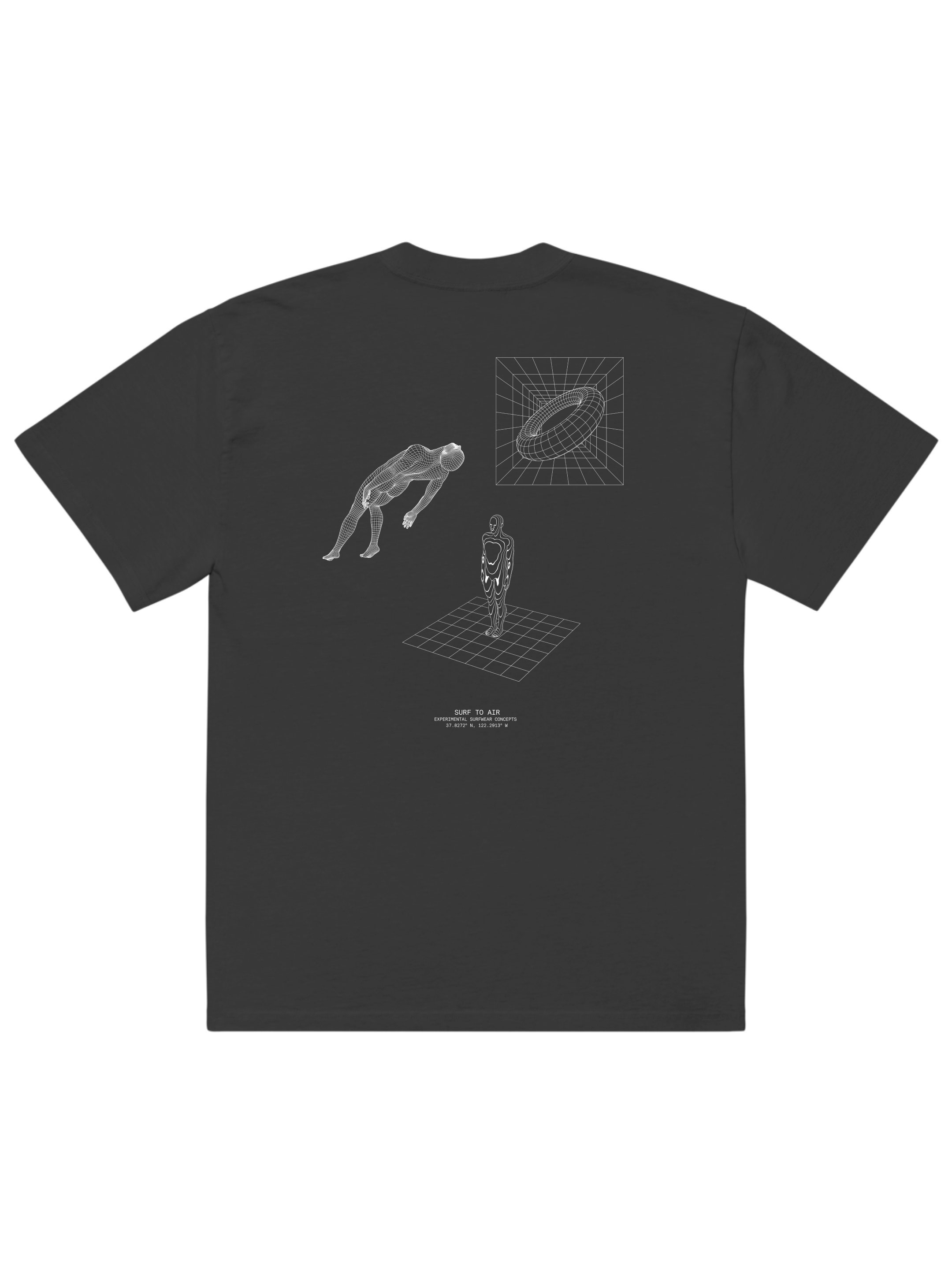 Ascend | Oversized Tee (Faded Black) | Surf to Air