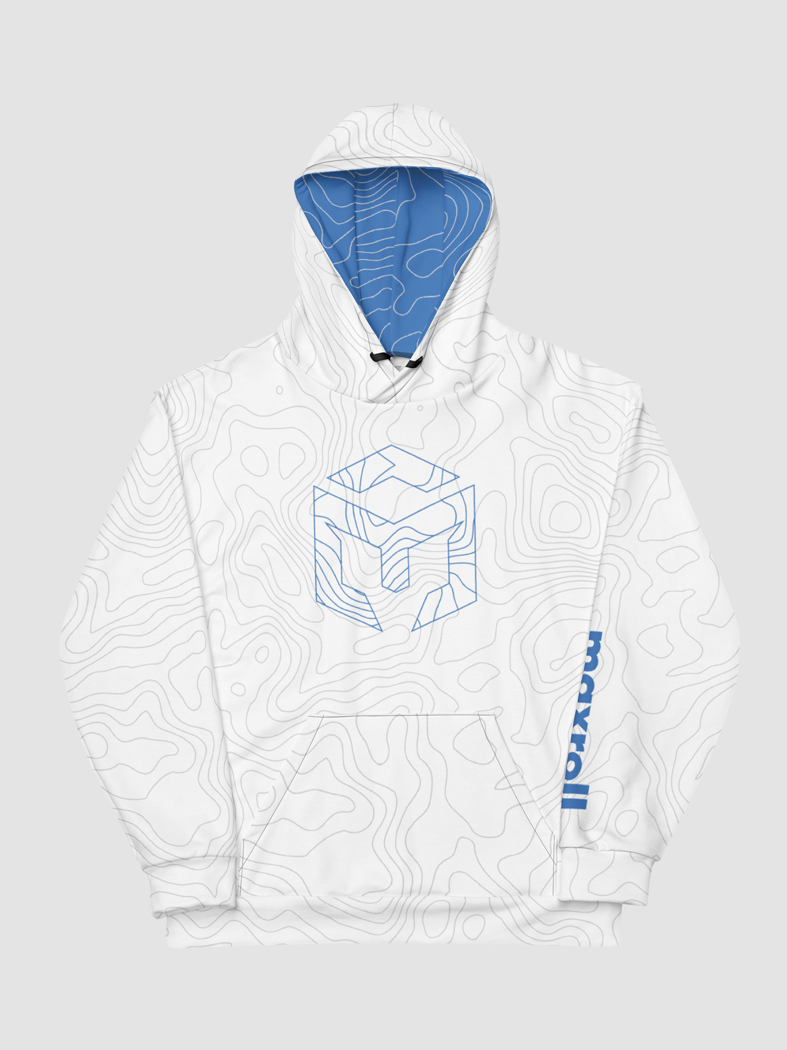 Maxroll Abstract White Hoodie | Maxroll Store