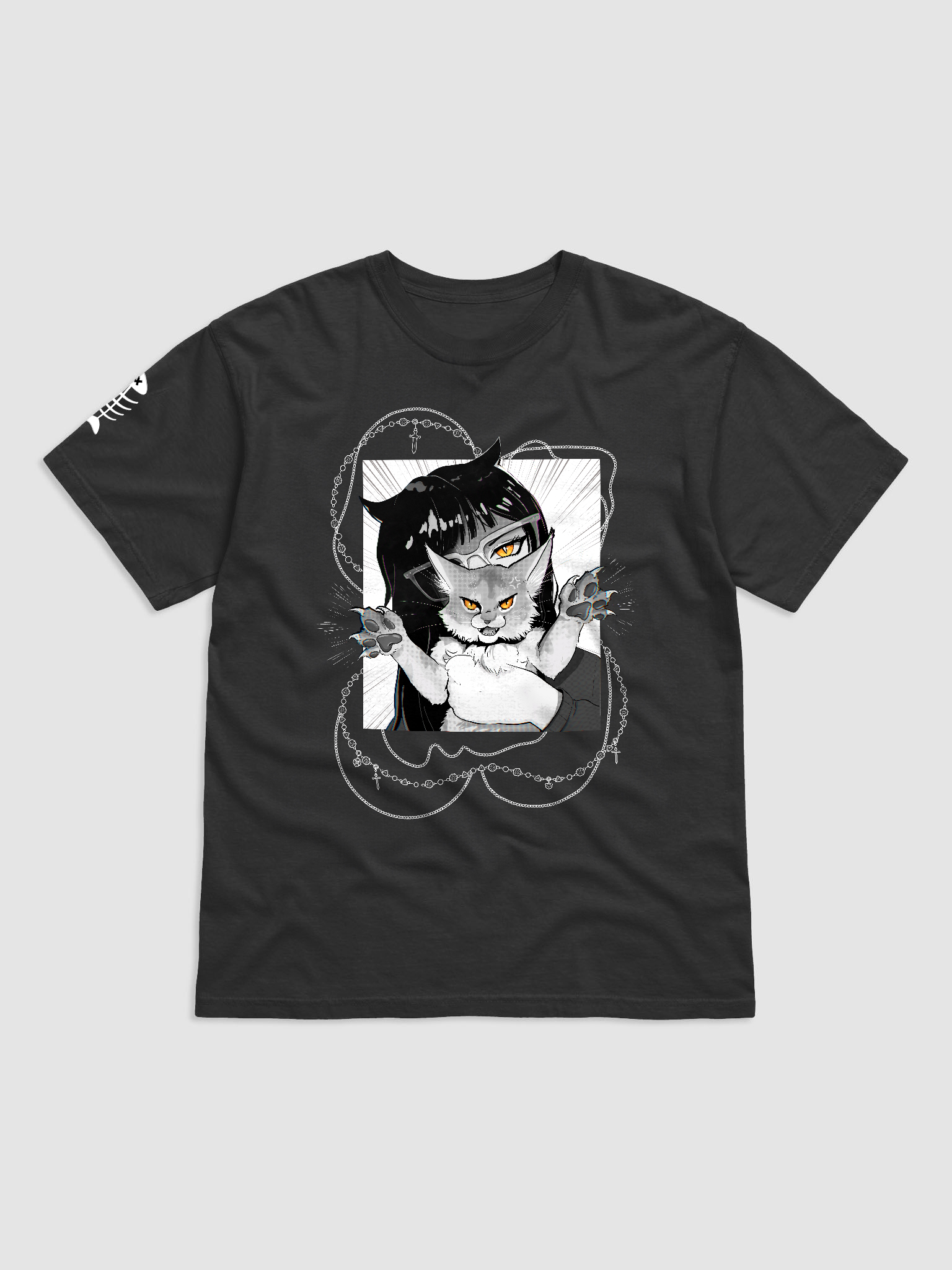 【Paragraph】25SS★ No.33 BLACK CAT T SHIRT Cat Attack T-Shirt | Aspen
