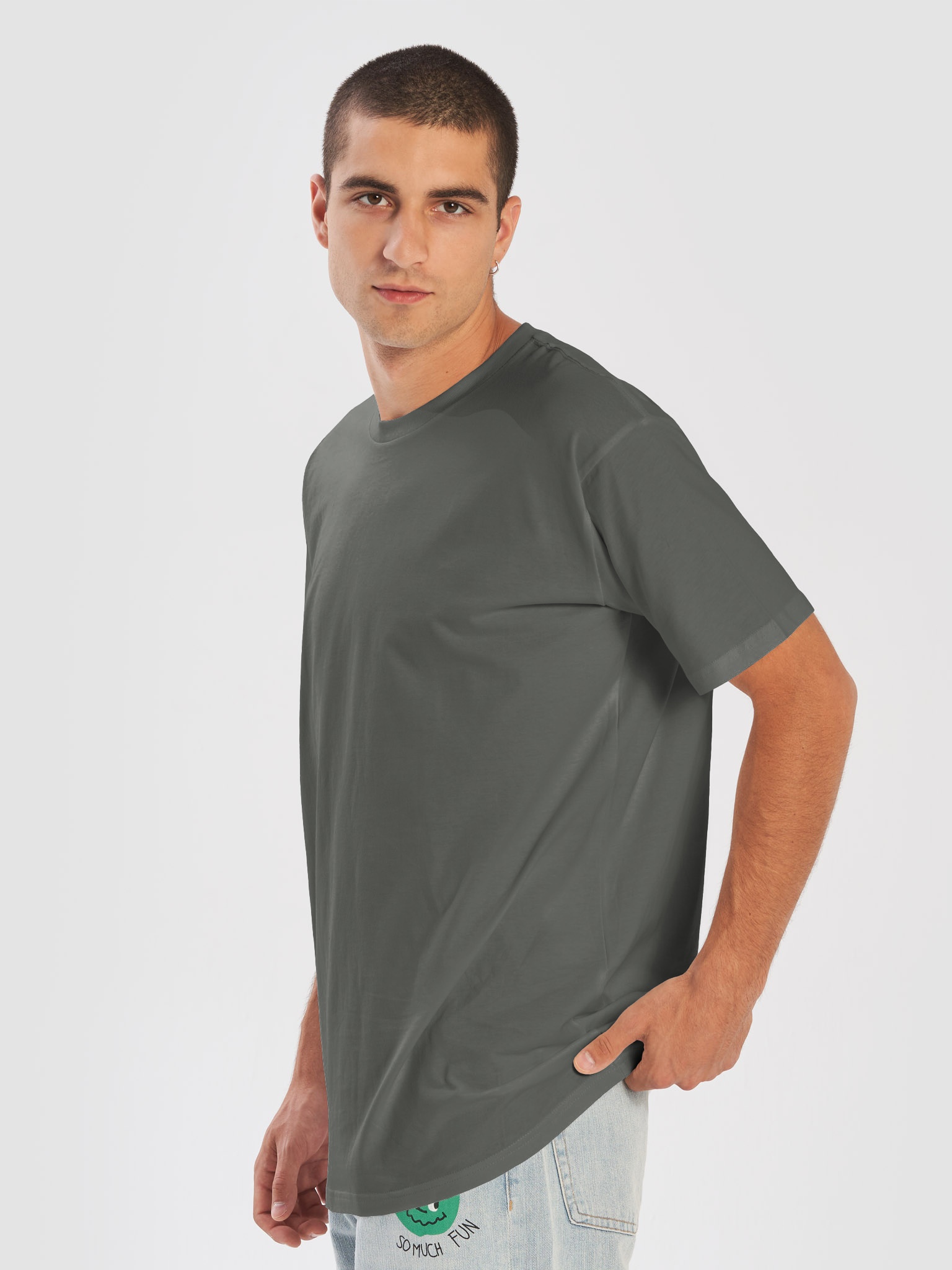 Tシャツ・カットソー DAKS Half wallet soft two-tone black brown color combination Gold & Black Two Tone Adult Split Tee Half and Half | Amazon.com