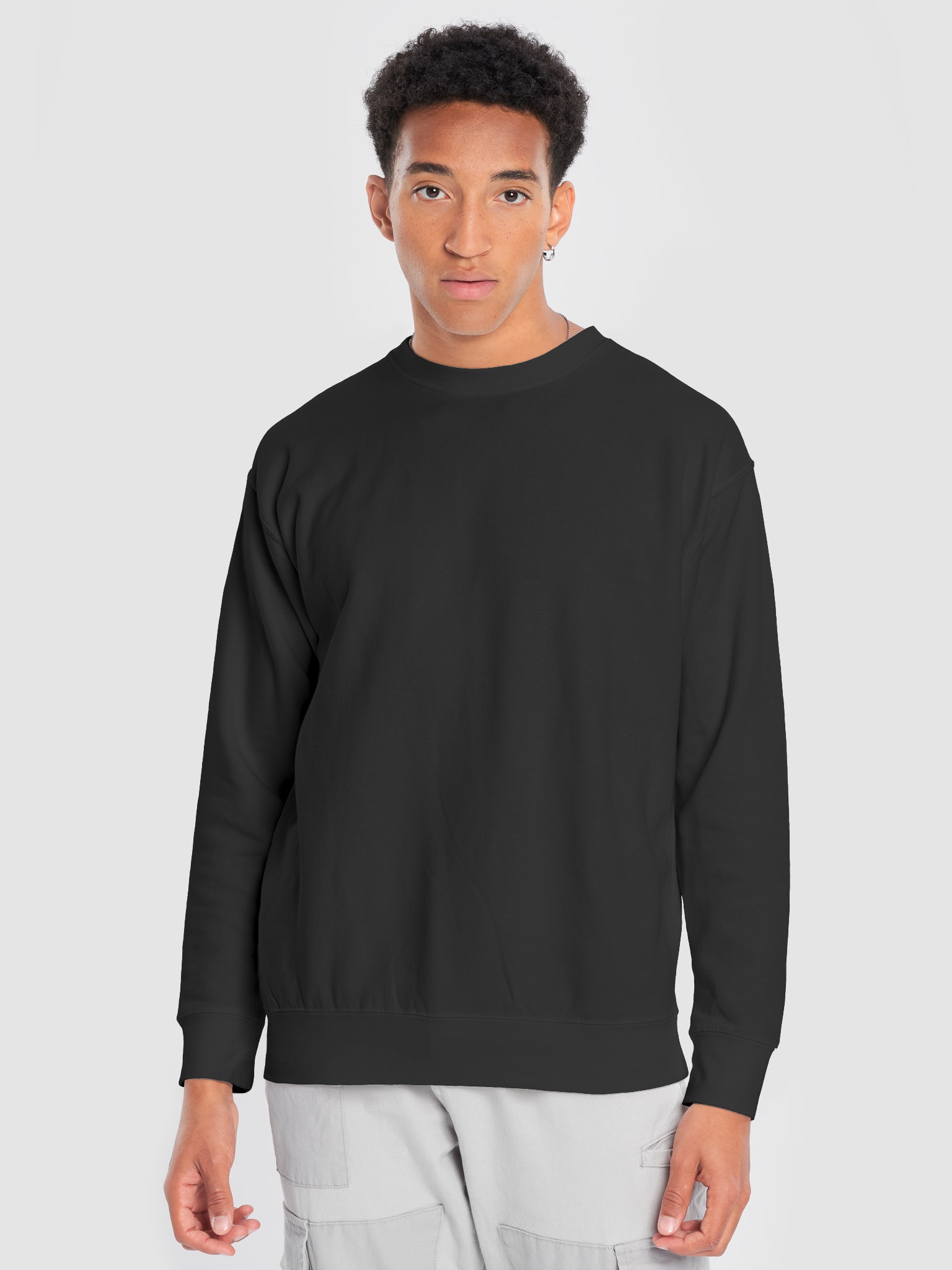 COMOLI Cotton Lined Crew Neck, Black – Navyblue